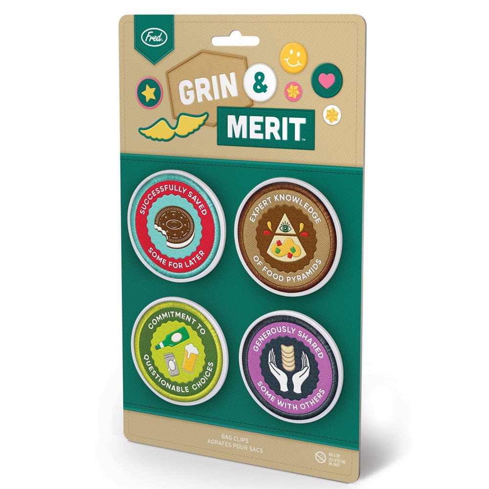 Grin & Merit Bag Snack Clips by Fred & Friends