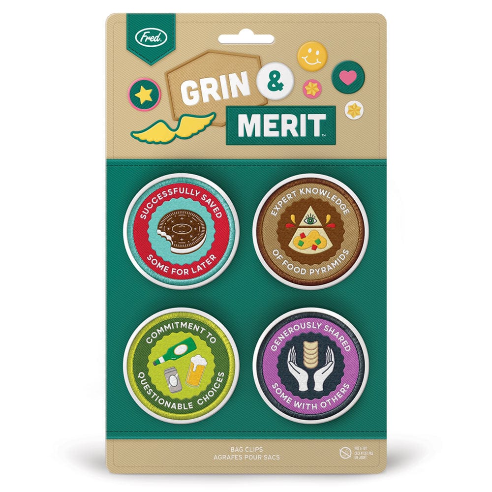 Grin & Merit Bag Snack Clips - Fred & Friends