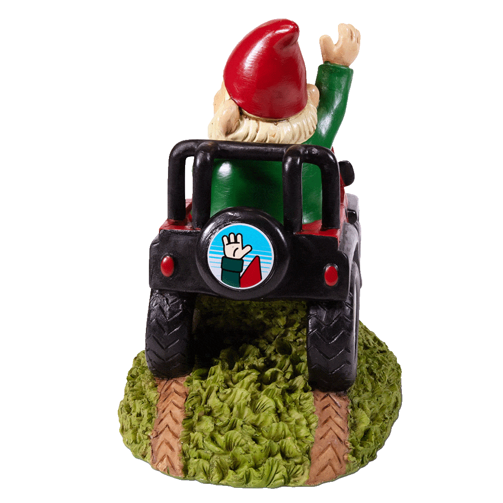 Kwirkworks Jeep Driving Garden Gnome