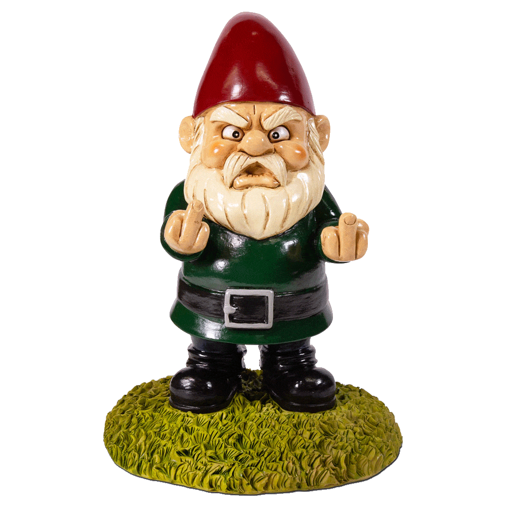 Kwirkworks Middle Fingers Garden Gnome