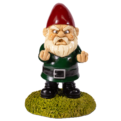 Kwirkworks Middle Fingers Garden Gnome