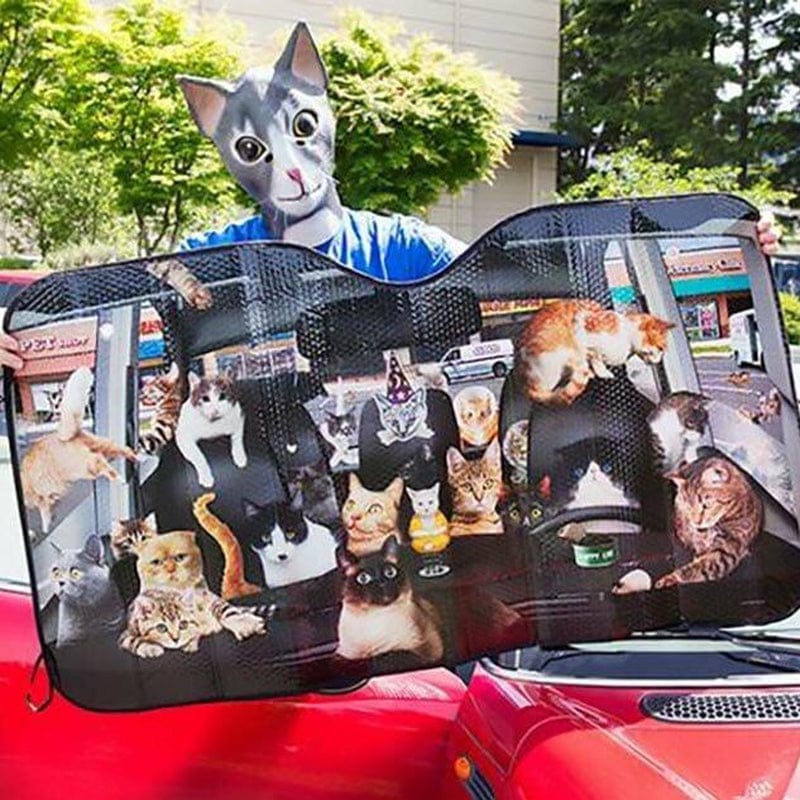 Car Full of Cats Auto Sunshade by Archie McPhee at Perpetual Kid