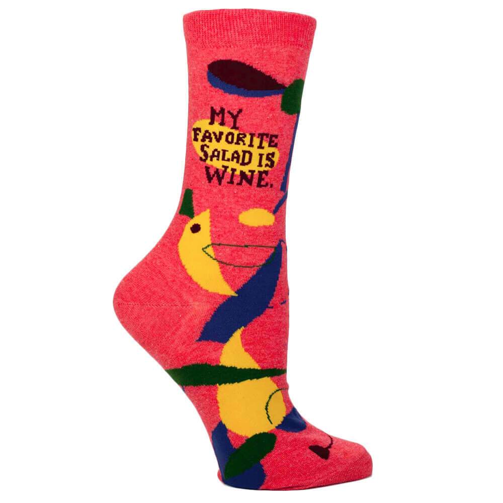 My Favorite Salad Is Wine Socks by Blue Q at Perpetual Kid