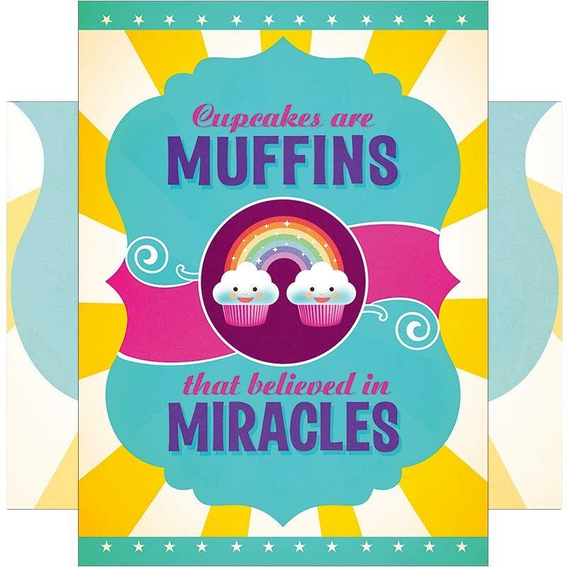 Cupcakes Are Muffins That Believed in Miracles Greeting Card - Tree Free Greetings