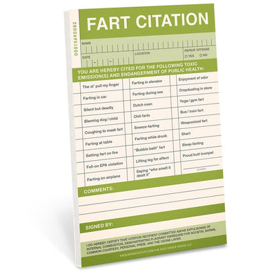 Fart Citation Pad - Knock Knock