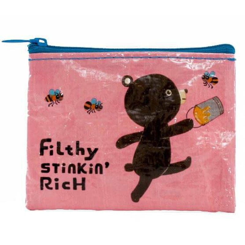 Filthy Stinkin' Rich Coin Purse - Blue Q