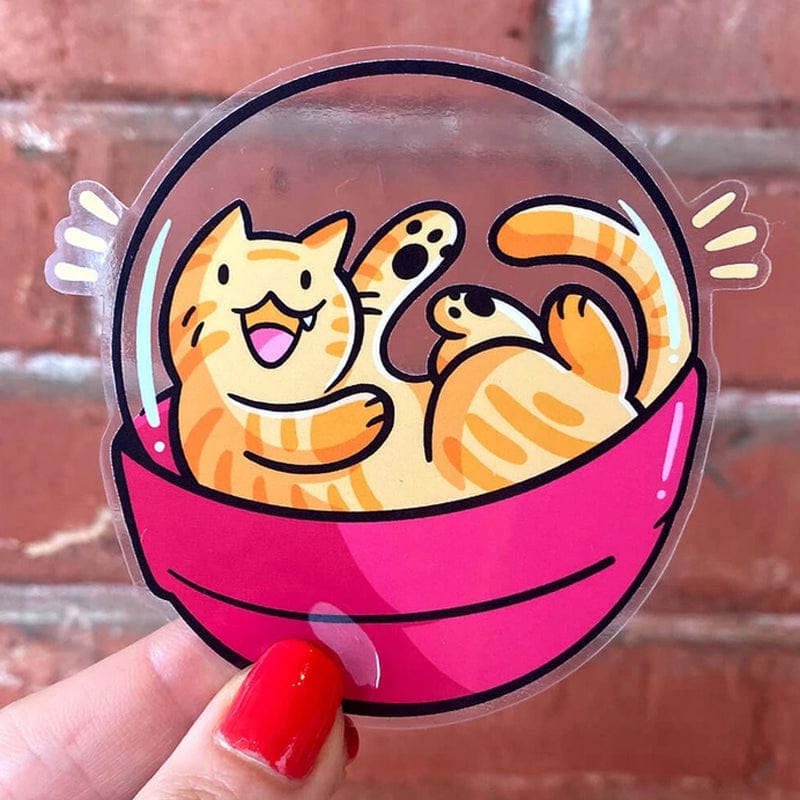 Gachapon Gumball Machine Cat Sticker