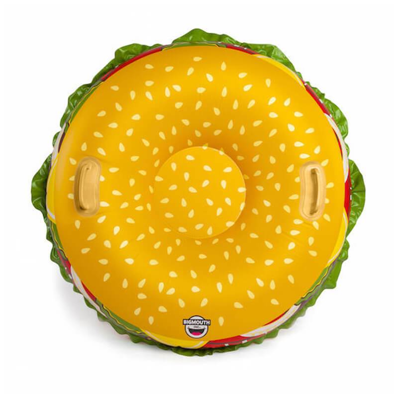 Giant Inflatable Cheeseburger Snow Tube - BigMouth Toys