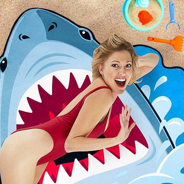 Gigantic Shark Bite Beach Blanket - BigMouth Toys