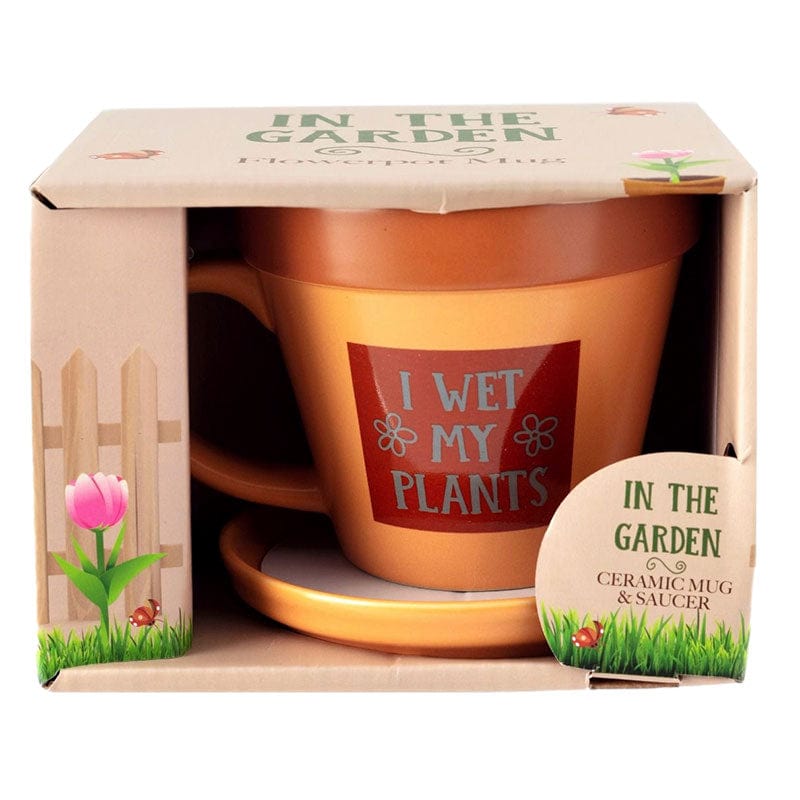 I Wet My Plants Flower Pot Mug by Boxer Gifts