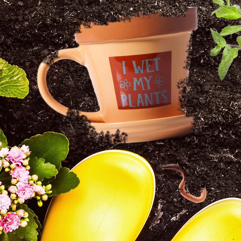 I Wet My Plants Flower Pot Mug - Boxer Gifts