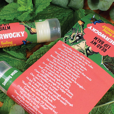 Read My Lips Lip Balm - Full Text of The Jabberwocky Under the Label, Eucalyptus Mint Flavor -