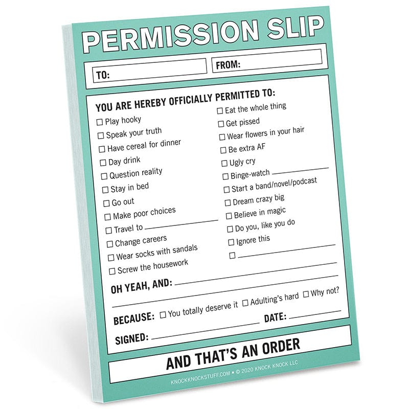 Permission Slip Nifty Notes - Knock Knock