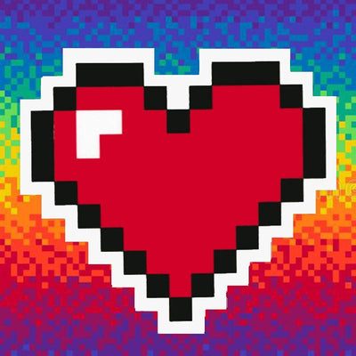 Smarty Pants Paper - Pixel Heart Sticker