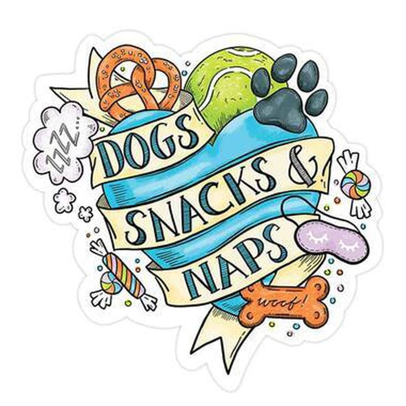 Dogs, Snacks + Naps Sticker by Praxis Design Studio