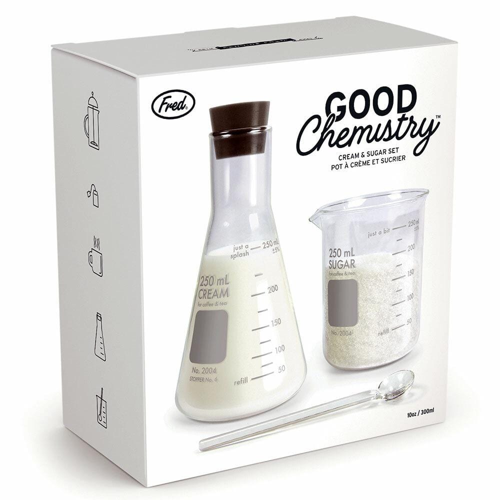 Good Chemistry Cream + Sugar Set by Fred & Friends