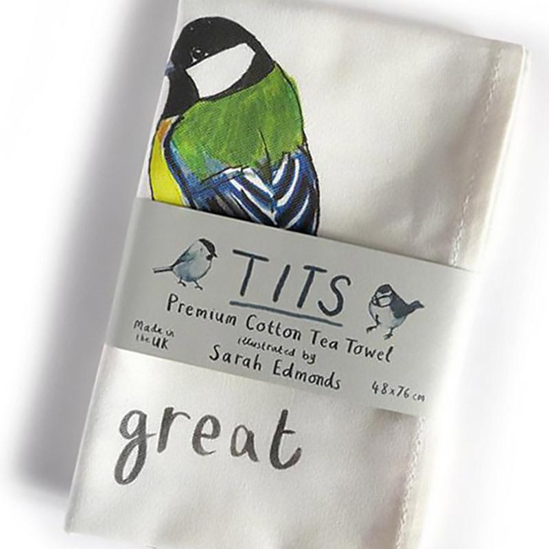 Tit Bird Fowl Language Dish Towel