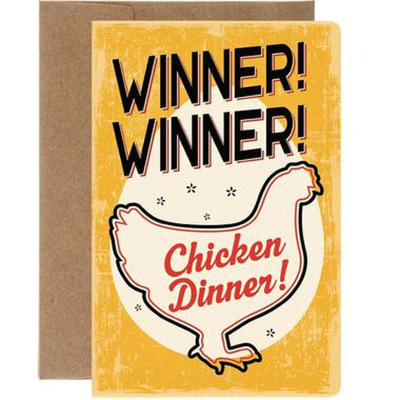 Winner Winner Chicken Dinner Congratulations Card by Tree Free Greetings