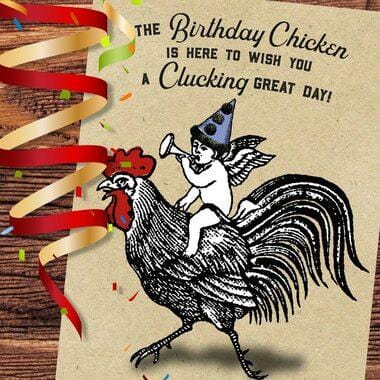 Wishing You A Clucking Great Birthday Card by Oso + Bean