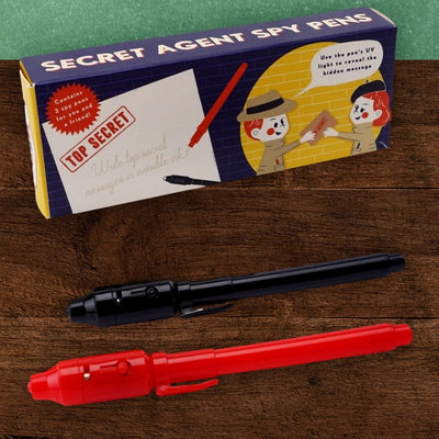 Retro Secret Agent Spy Pens - Invisible Ink