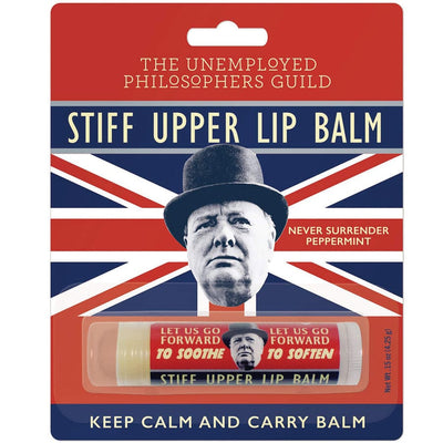 Stiff Upper Lip Keep Calm and Carry Balm - Winston Churchill Fun Gift