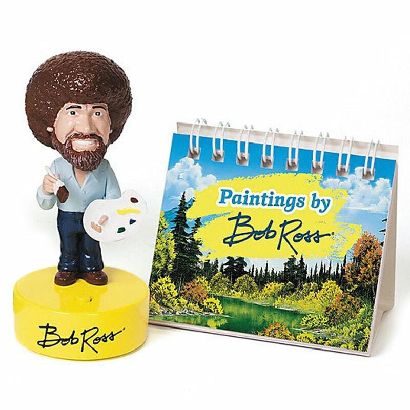 Talking Bob Ross Bobblehead - Running Press