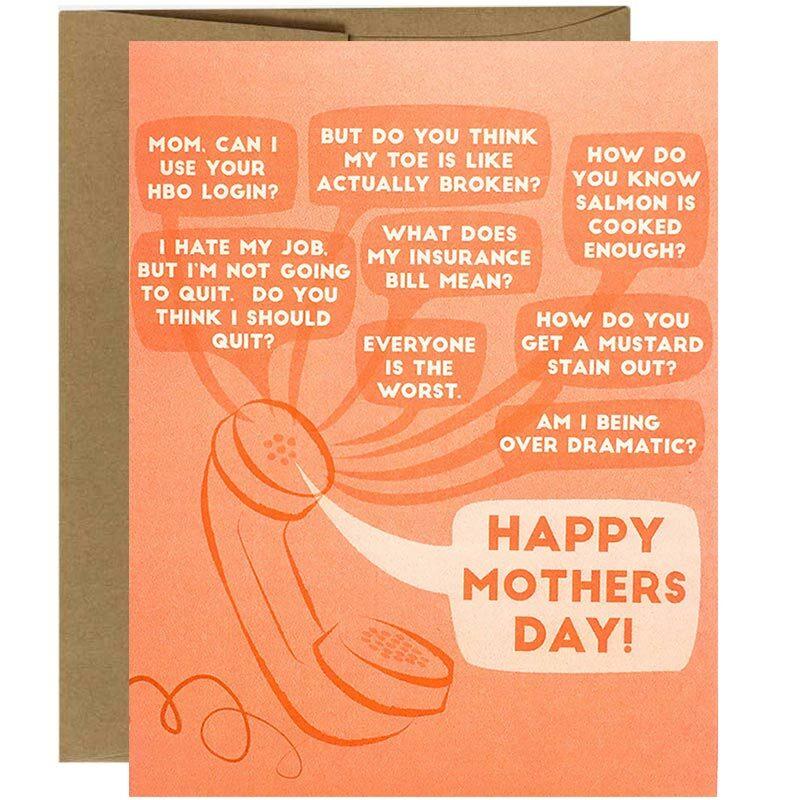 Calls To Mom Mother's Day Card - Unique Gift by Rhino Parade