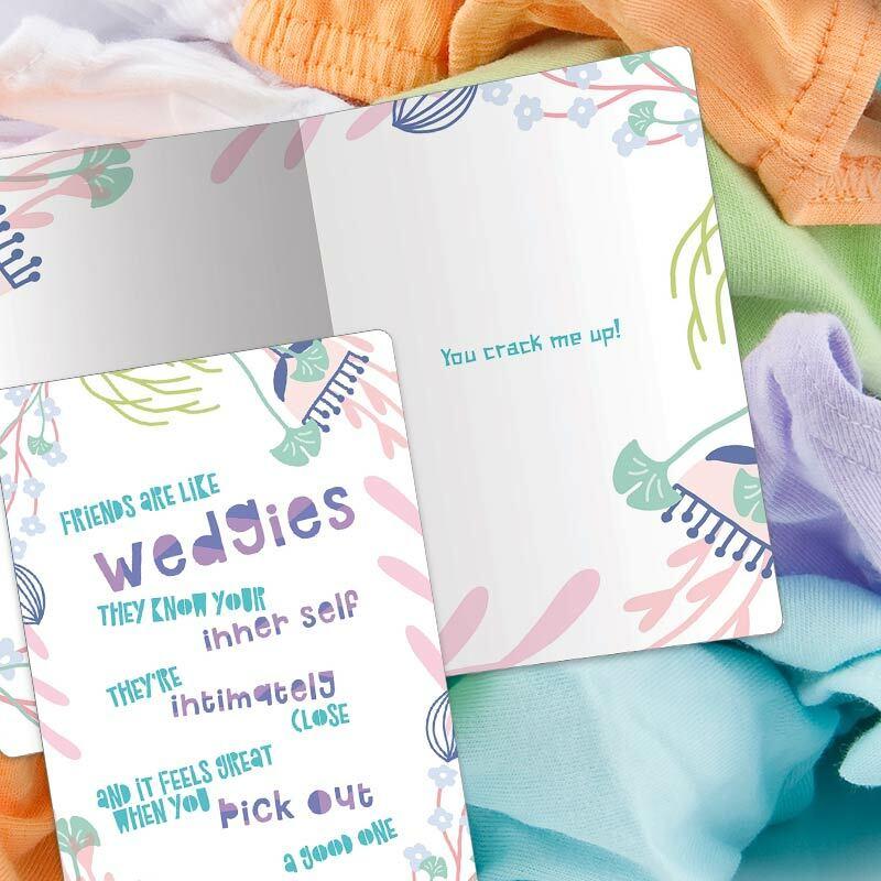 Friends Are Like Wedgies Greeting Card - Unique Gift by Tree Free Greetings