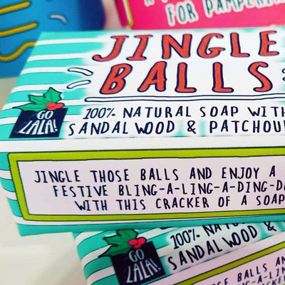 Jingle Balls Christmas Stocking Stuffer Soap - Unique Gift by Go La La