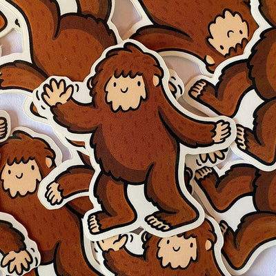 Mini Bigfoot Sasquatch Sticker - Unique Gift by Shop Emily M