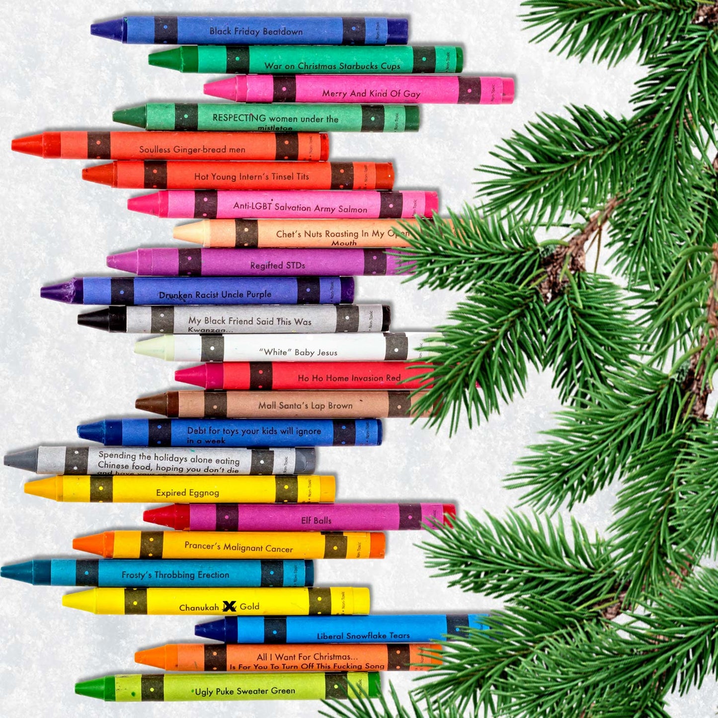  Adult Coloring Offensive Crayons - Holiday Edition
