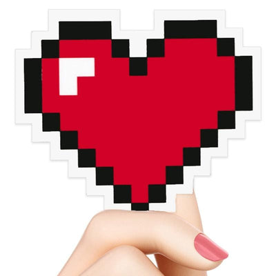 Pixel Heart Sticker - Unique Gift by Smarty Pants Paper