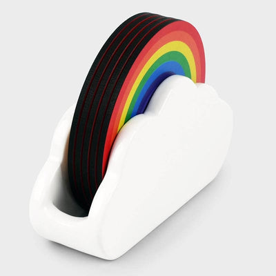 Rainbow Coasters + Cloud Holder - Unique Gift by Pikkii