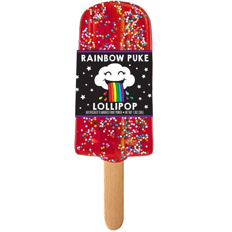Rainbow Puke Lollipop - Unique Gift by Melville Candy