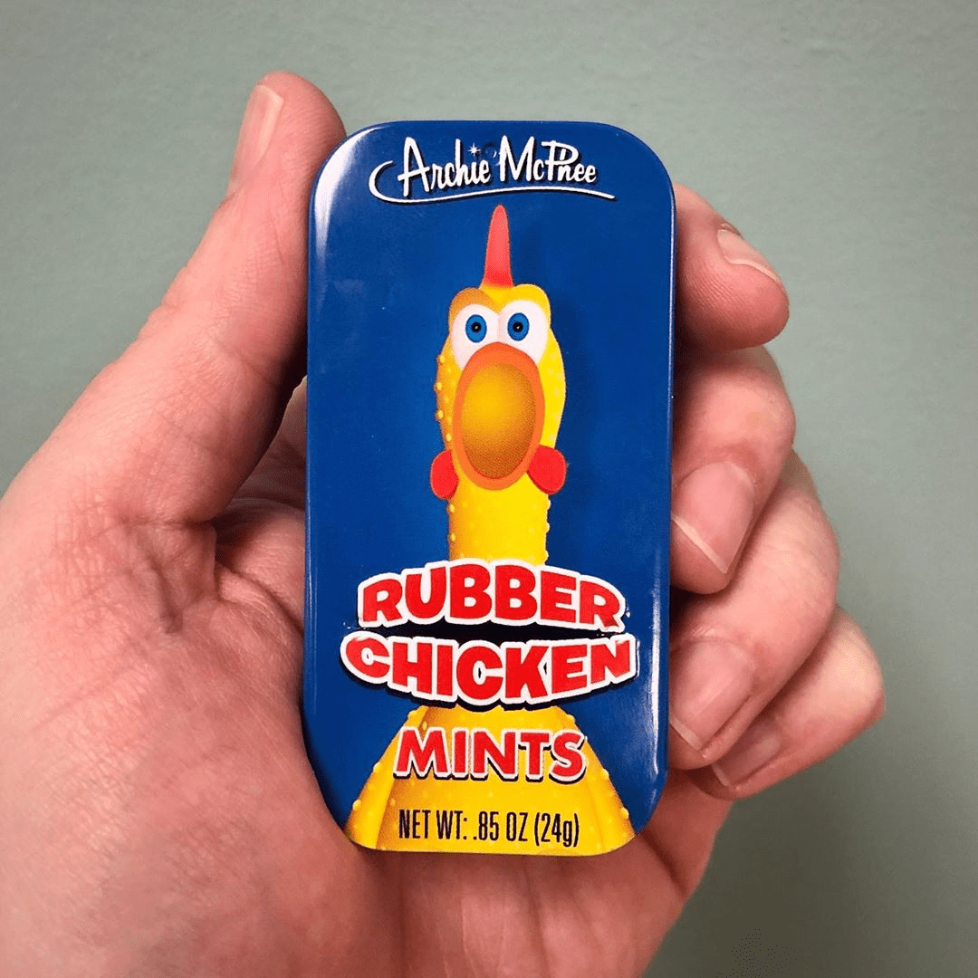 Rubber Chicken Mints - Unique Gift by Archie McPhee