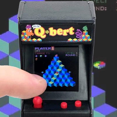 Tiny Arcade Q-bert Keychain - Unique Gift by Super Impulse