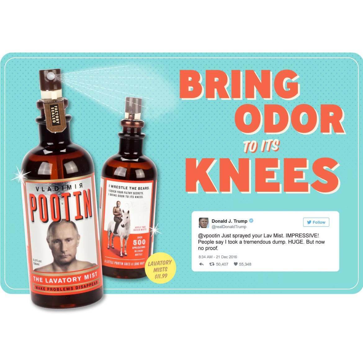 Vladimir Pootin Lavatory Mist - Unique Gift by Blue Q