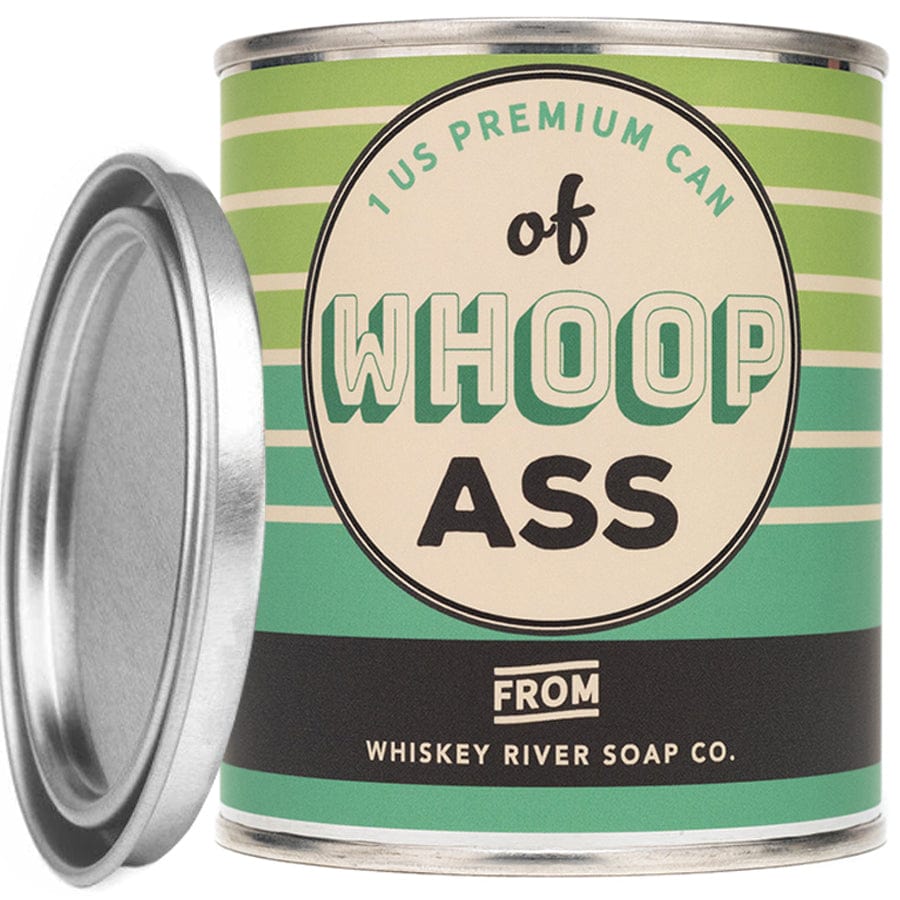 Can of Whoop Ass Vintage Paint Can Candle - Whiskey River Soap Co.